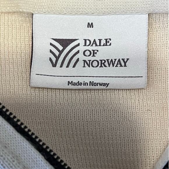 DALE OF NORWAY Geilo Sweater Merino Wool Nordic Half Zip in Cream Women’s Medium - Picture 11 of 14